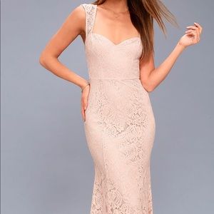 Rosetta Blush Pink Lace Maxi Dress (size M)